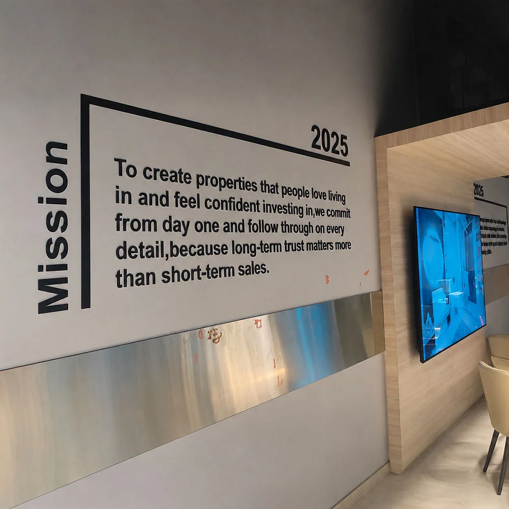 Mission Wall Sign with Engraved Text