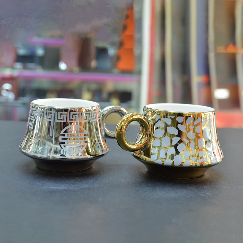 Gold & Silver Ceramic Mug
