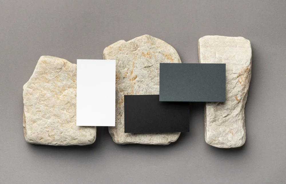 Materials and finishes for business card printing